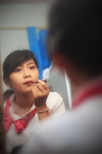 Portrait of boy looking away