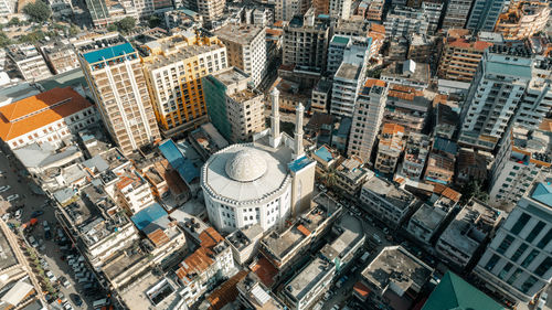 Aerial view of msulim mosque in dar es salaam
