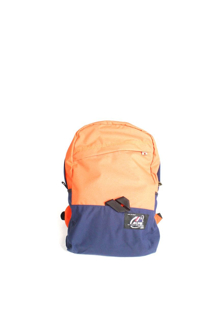 REAR VIEW OF HAT AGAINST ORANGE BACKGROUND