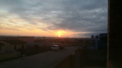 Cloudy sky at sunset