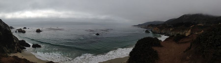 Panoramic view of sea against sky