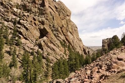 Scenic view of rocky mountains against sky