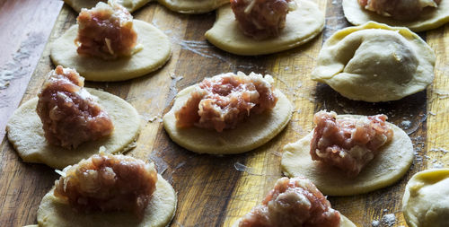 Close-up of preparing christmas sweets