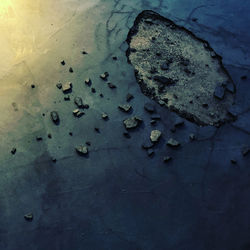 Full frame shot of rocks in water