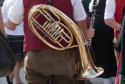 Panoramic view of people playing at music concert