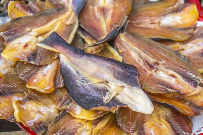 Close-up of fish for sale in market