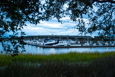 Boats in sea