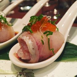 Close-up of food in plate