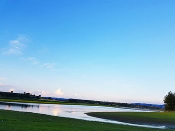 Scenic view of calm blue sea