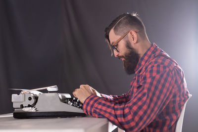 Man working on stage