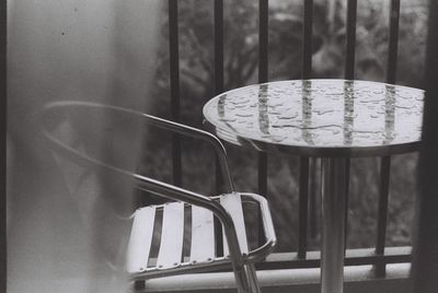 Close-up of electric lamp on table