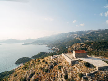 Scenic view of mountain against sky