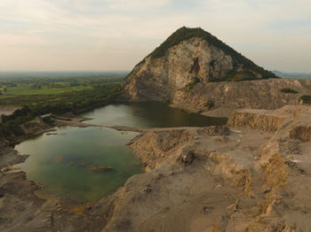 An aerial view of grand canyon in ratchaburi near the bangkok, thailand