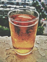 Close-up of drink on table