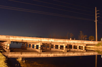 Illuminated lights at night