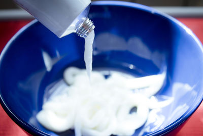 Close-up of drink in bowl