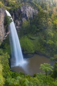 Scenic view of waterfall