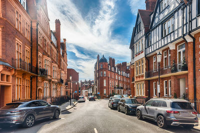 Cars on city street