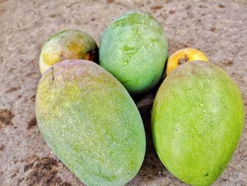 High angle view of fruits