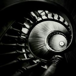 Close-up of spiral staircase