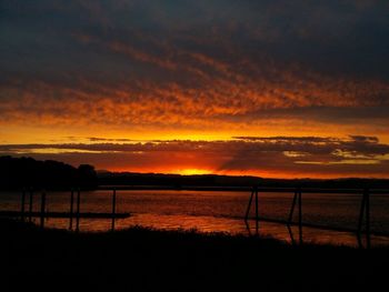 Scenic view of landscape at sunset