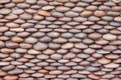 Full frame shot of pebbles on street