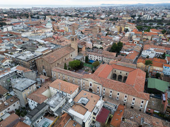 Aerial view of rimini, near riccione