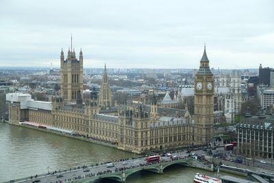 Big ben with eiffel tower in background