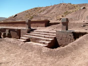 Built structure in a desert