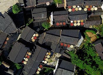 High angle view of roof