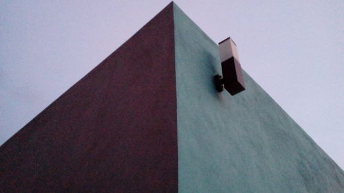 Low angle view of built structure against clear sky