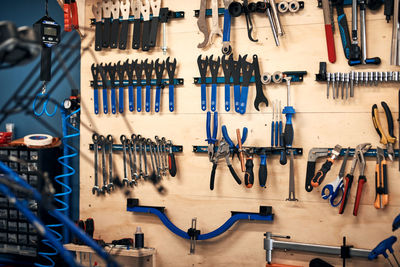 Close-up of work tools