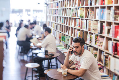 Man sitting in restaurant