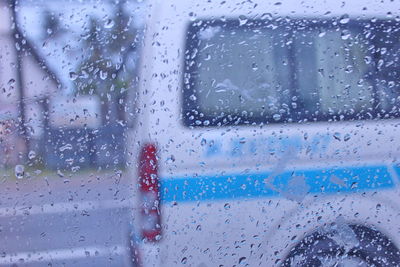 Water drops on car window