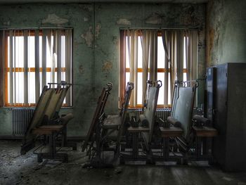 Interior of abandoned building
