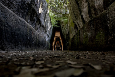 Surface level view of tunnel