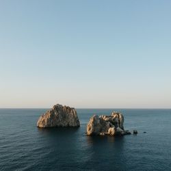 Rock formations in sea