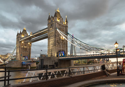 View of bridge over river against sky