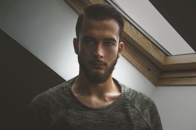 Close-up portrait of young man