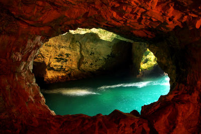 Rock formations in cave