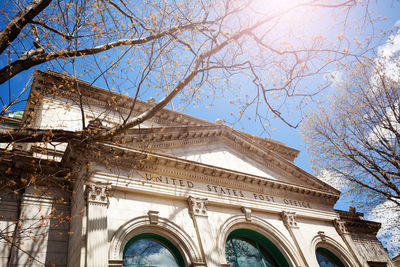 Low angle view of building against sky