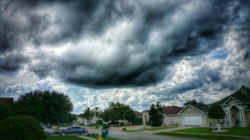 Cloudy sky over clouds