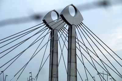 Low angle view of bridge against sky