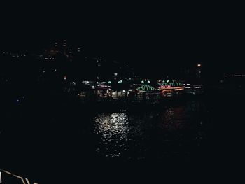 Illuminated cityscape at night