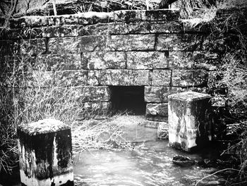 View of rocks in water