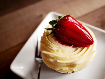 Close-up of cake in plate