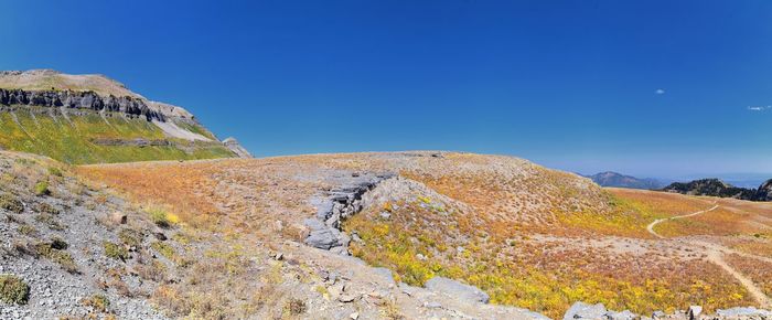 Timpanogos hiking trail landscape views in uinta wasatch cache national forest utah