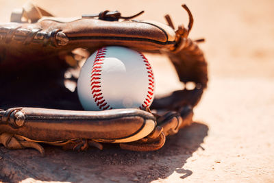 Close-up of baseball