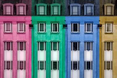 Full frame shot of building with windows