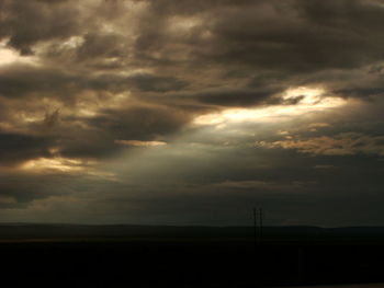 Scenic view of dramatic sky during sunset